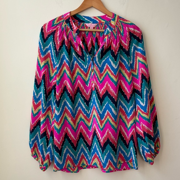 Lilly Pulitzer Silk Elsa Blouse - Picture 11 of 14